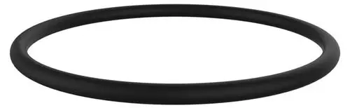 Schwarzer, runder O-Ring von Keuco, geeignet als Ersatzteil, dargestellt in einfacher Form ohne spezielle Markierungen.